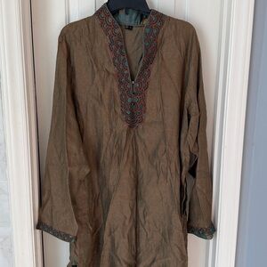 Men’s Kurta, Size 44 Large, Beaded